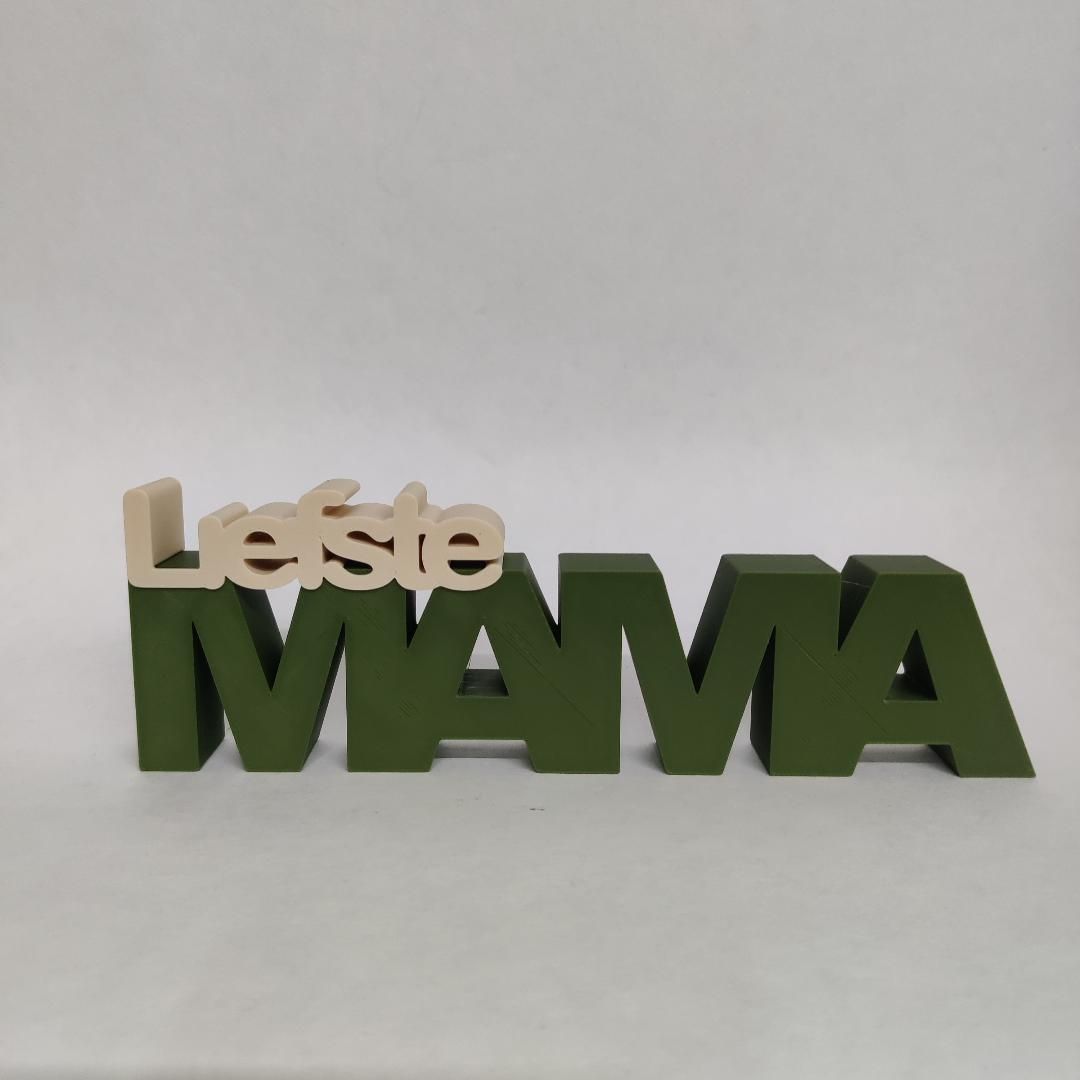 Tekst Liefste Mama | 3D Geprint Accessoire