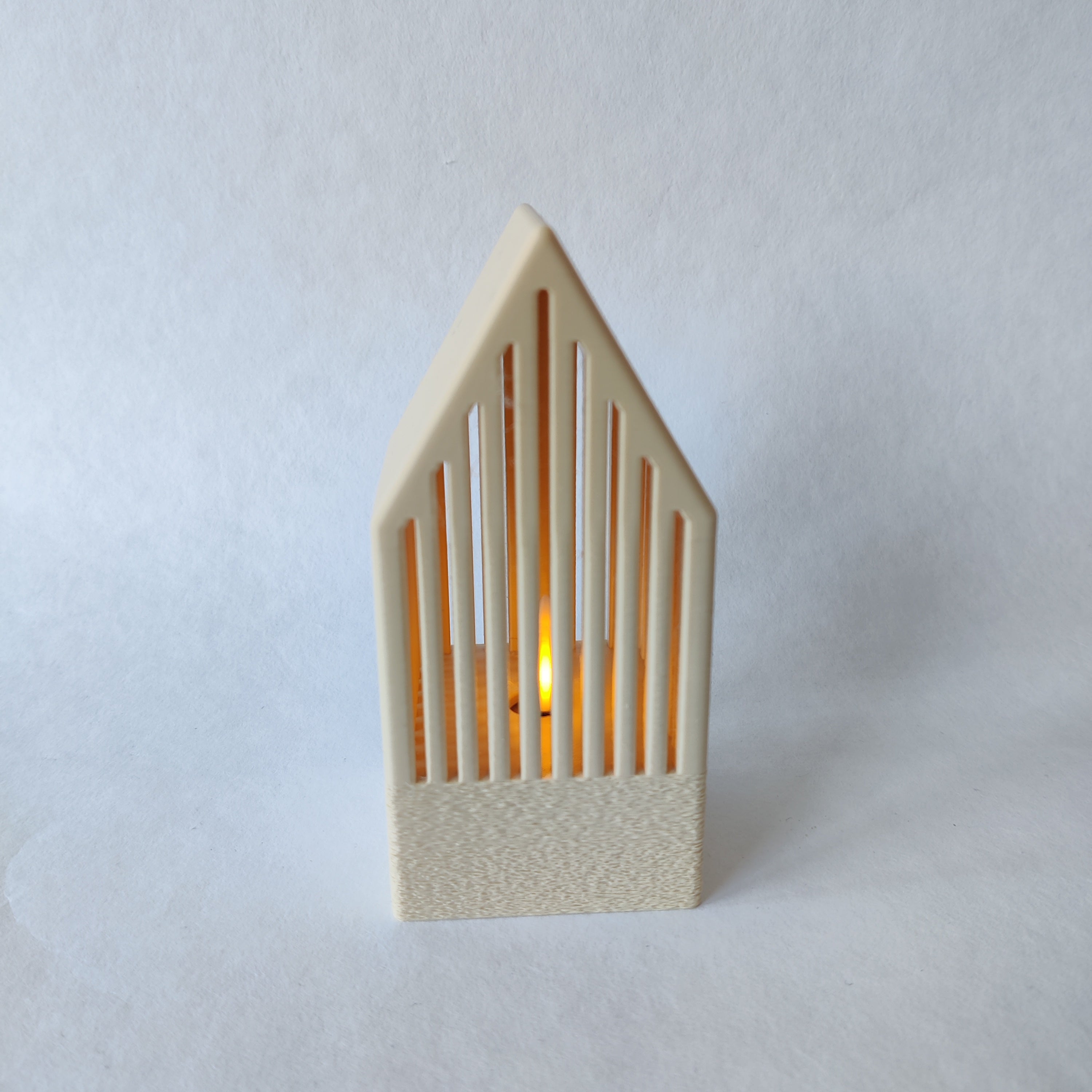 Theelichthouder Huisje in  - 3D geprint woondecoratie
