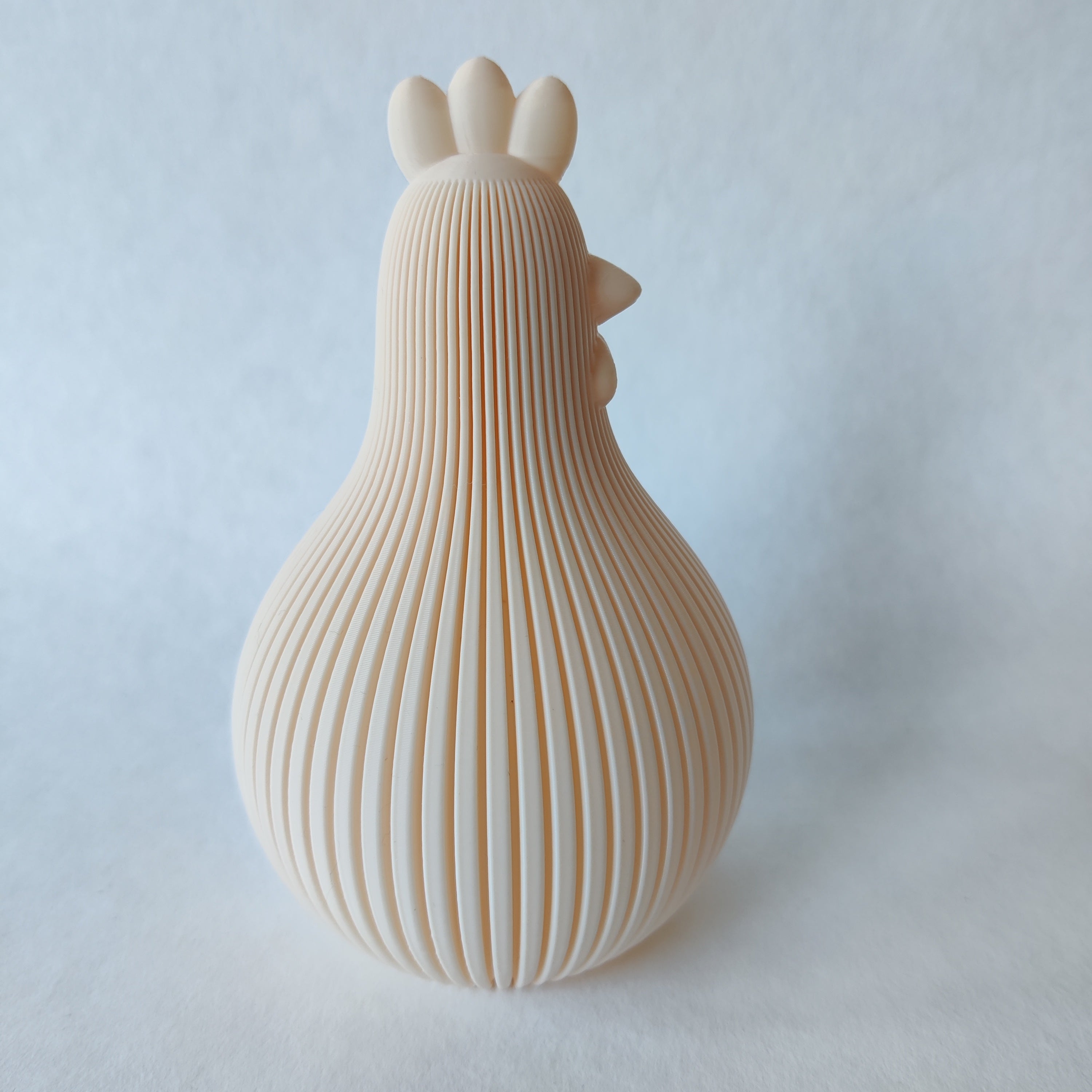 Paasdecoratie kip in beige - 3D geprint woondecoratie