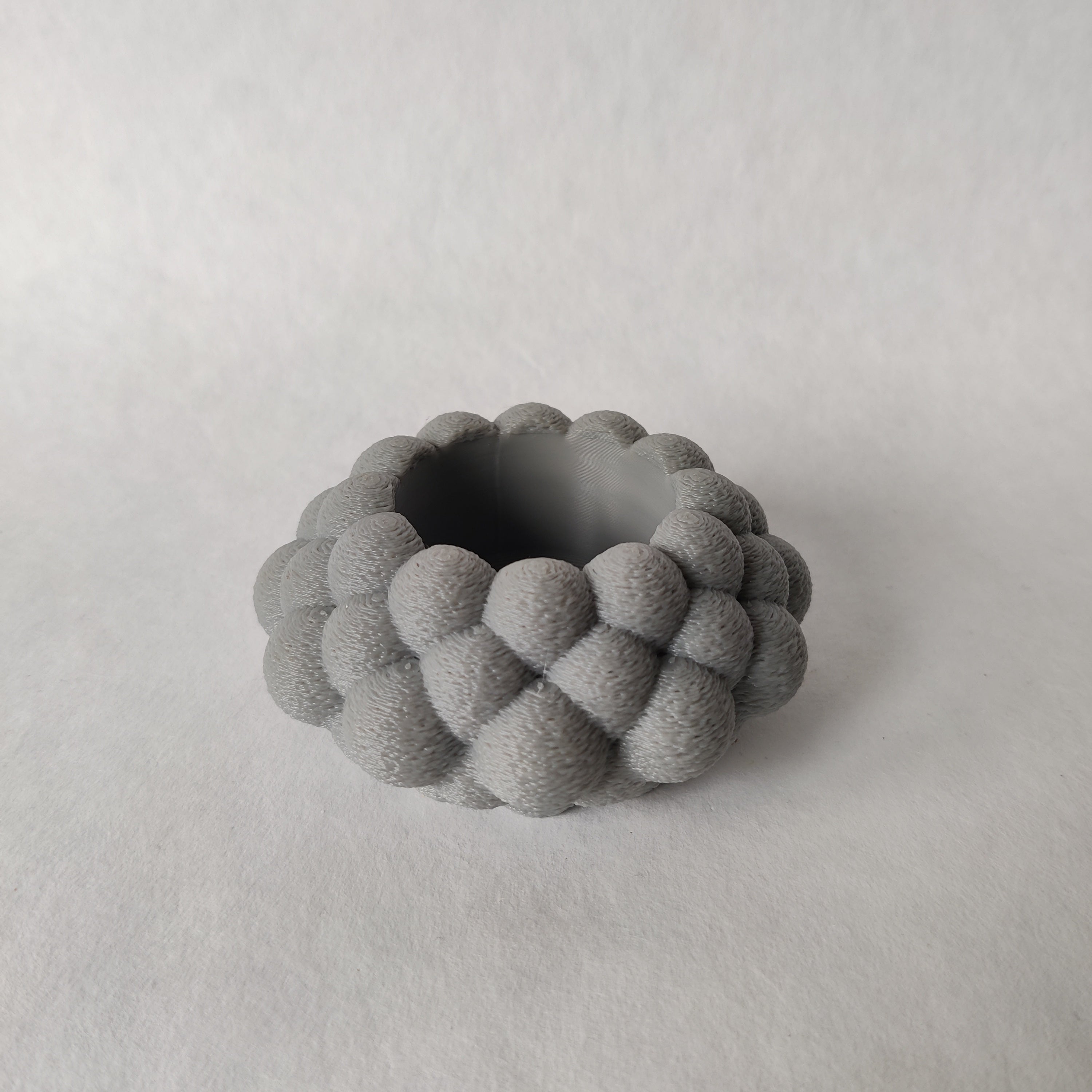 Theelichthouder Bubbly in grijs - 3D geprint woondecoratie