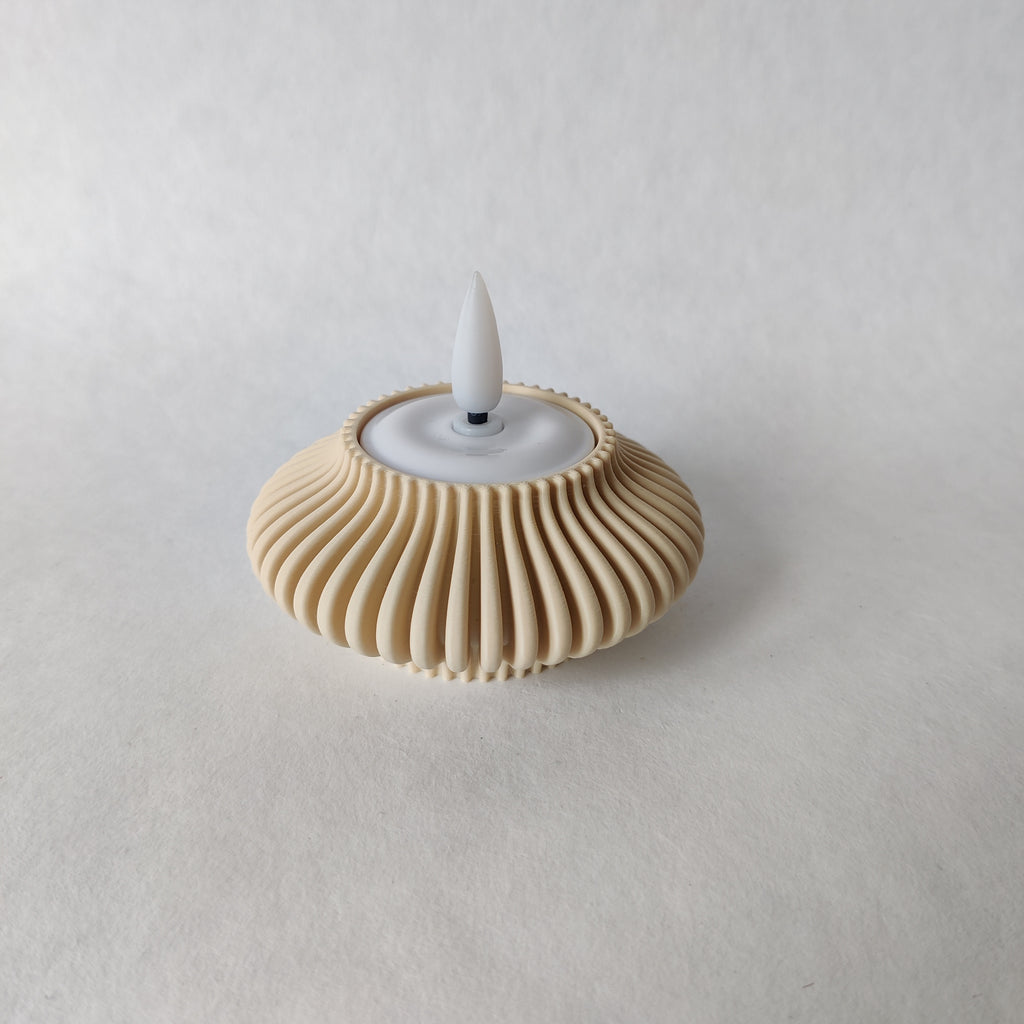 Theelichthouder Rond in  - 3D geprint woondecoratie