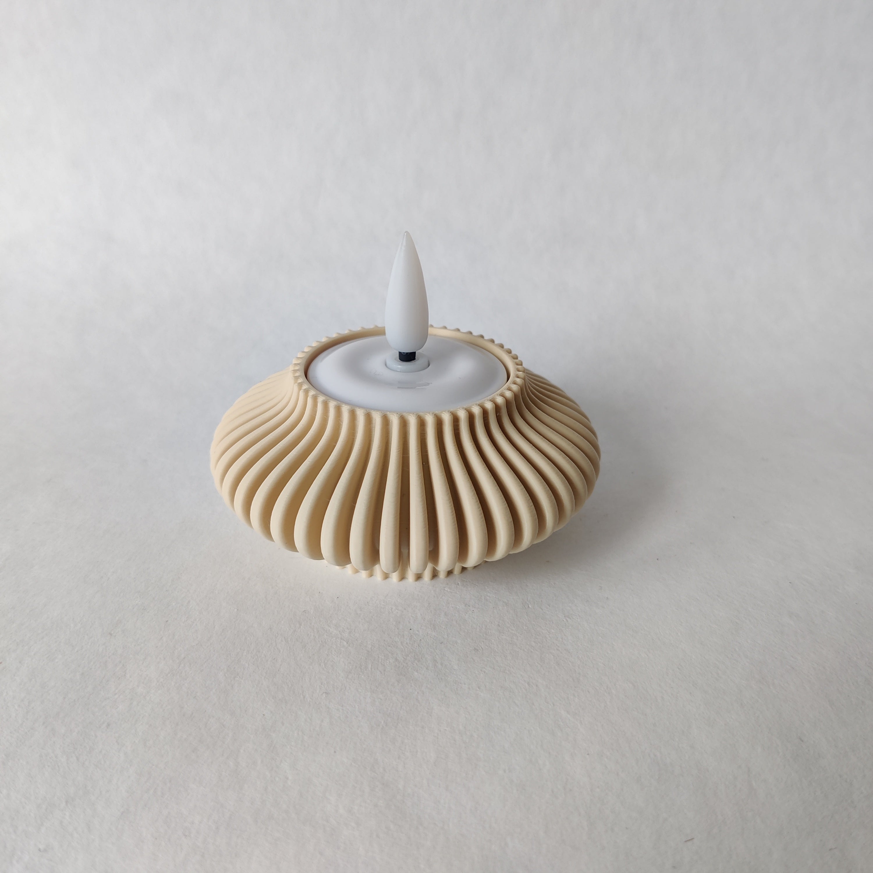 Theelichthouder Rond in  - 3D geprint woondecoratie