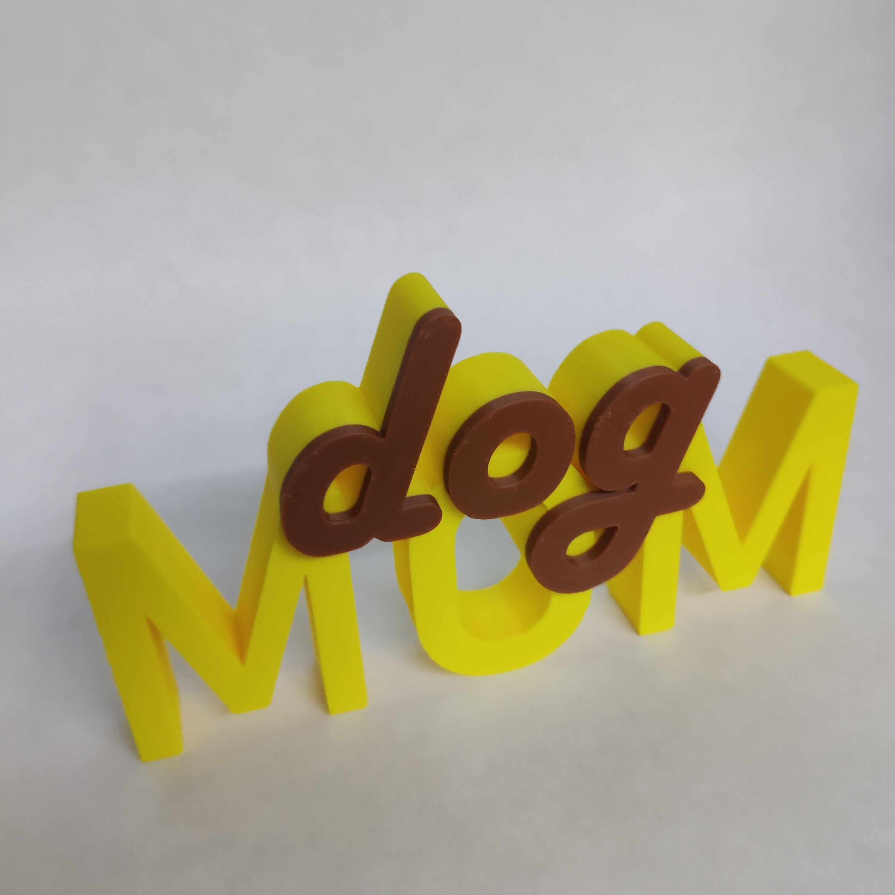 Tekst Dog Mom | 3D Geprint Accessoire