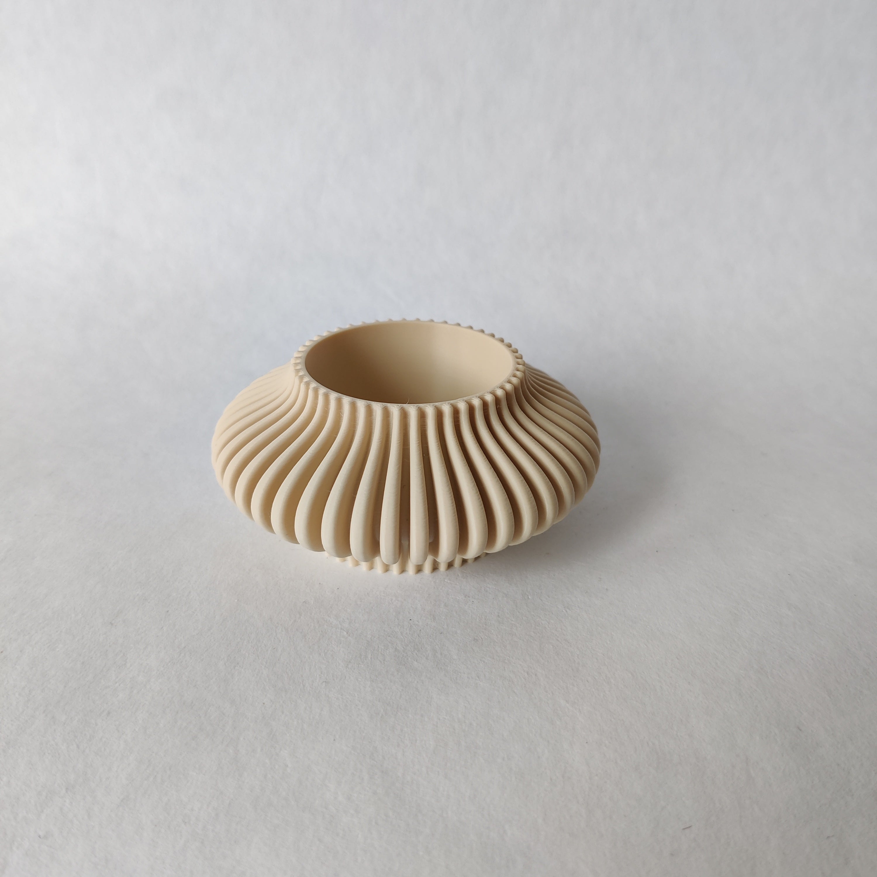 Theelichthouder Rond in  - 3D geprint woondecoratie