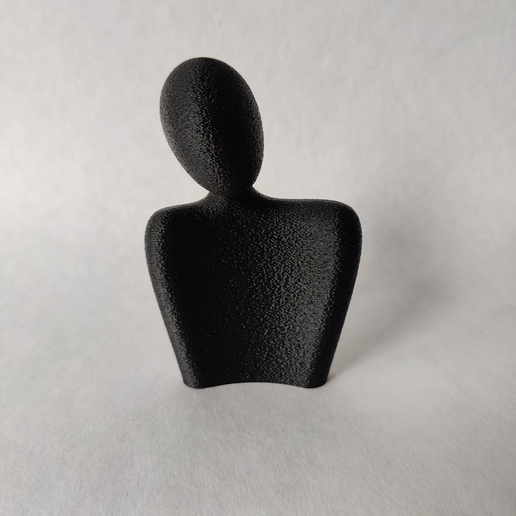 Liefdeskoppel klein beeldje in zwart - 3D geprint woondecoratie
