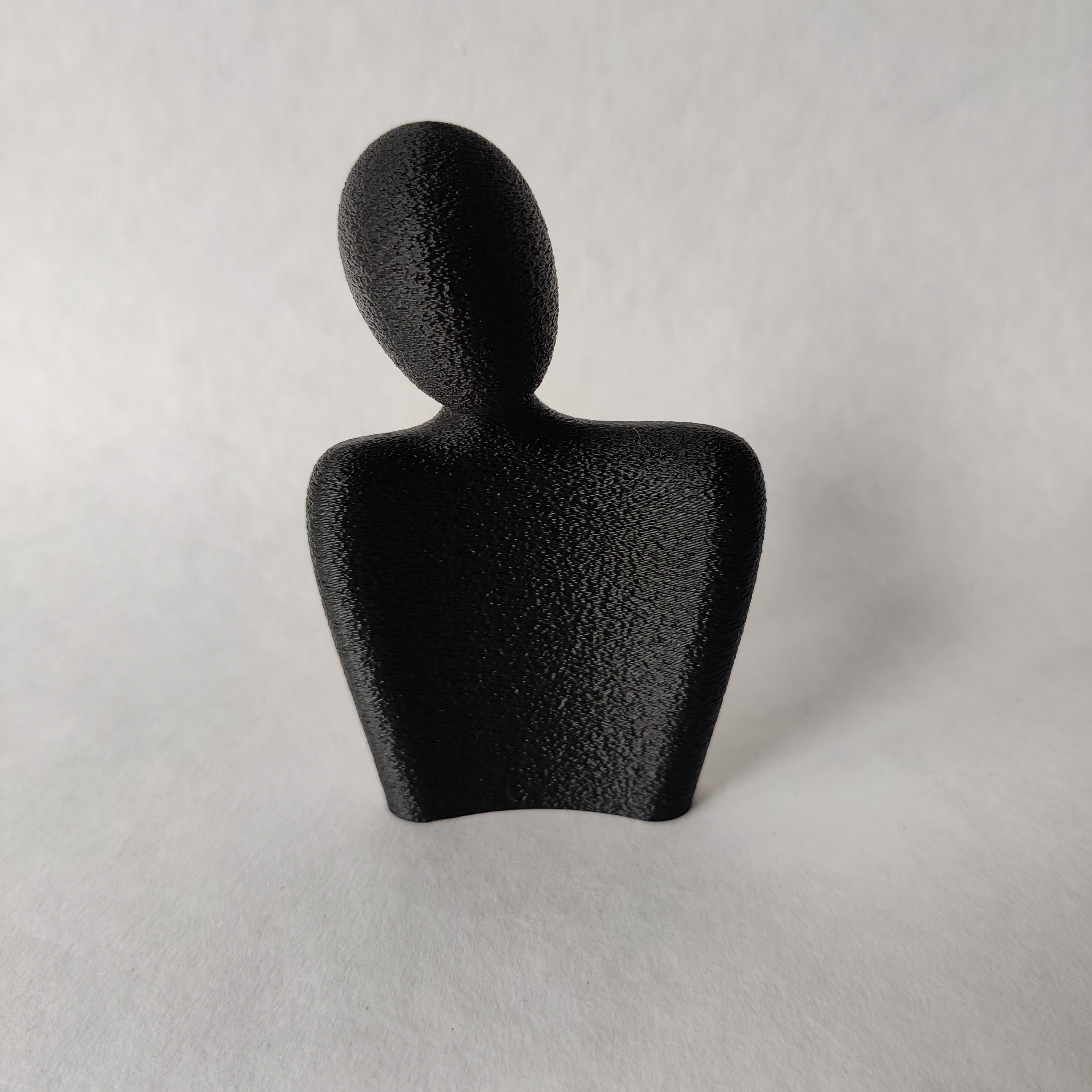Liefdeskoppel klein beeldje in zwart - 3D geprint woondecoratie