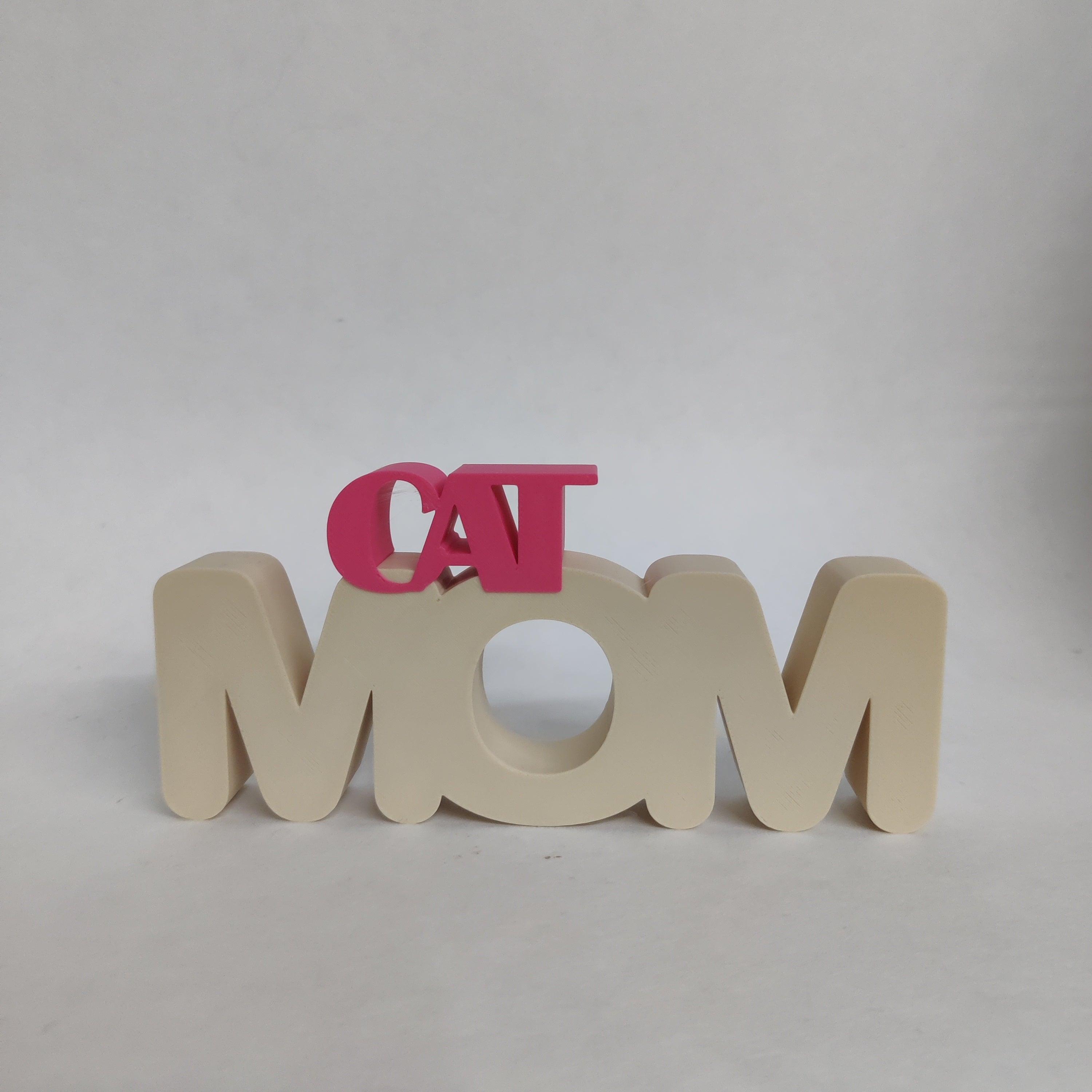 Tekst Cat Mom | 3D Geprint Accessoire