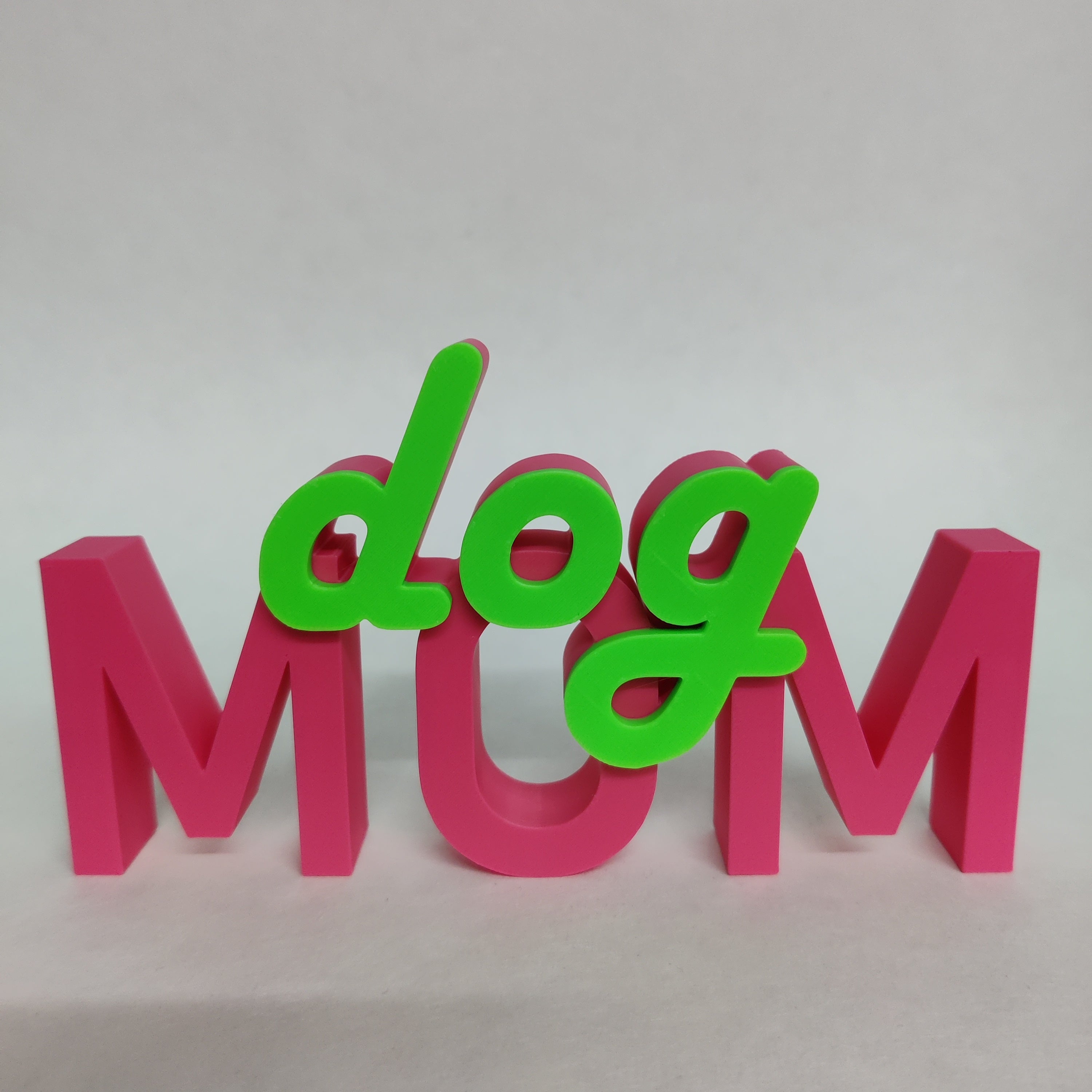 Tekst Dog Mom | 3D Geprint Accessoire