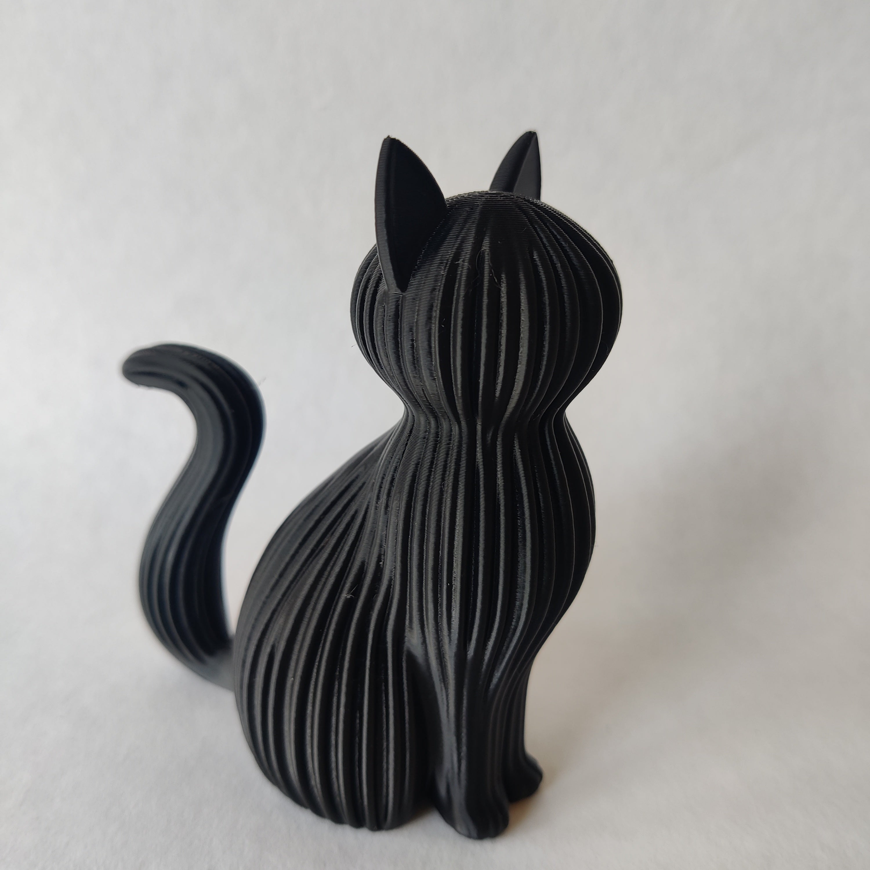 Kat japandi stijl in beige - 3D geprint woondecoratie