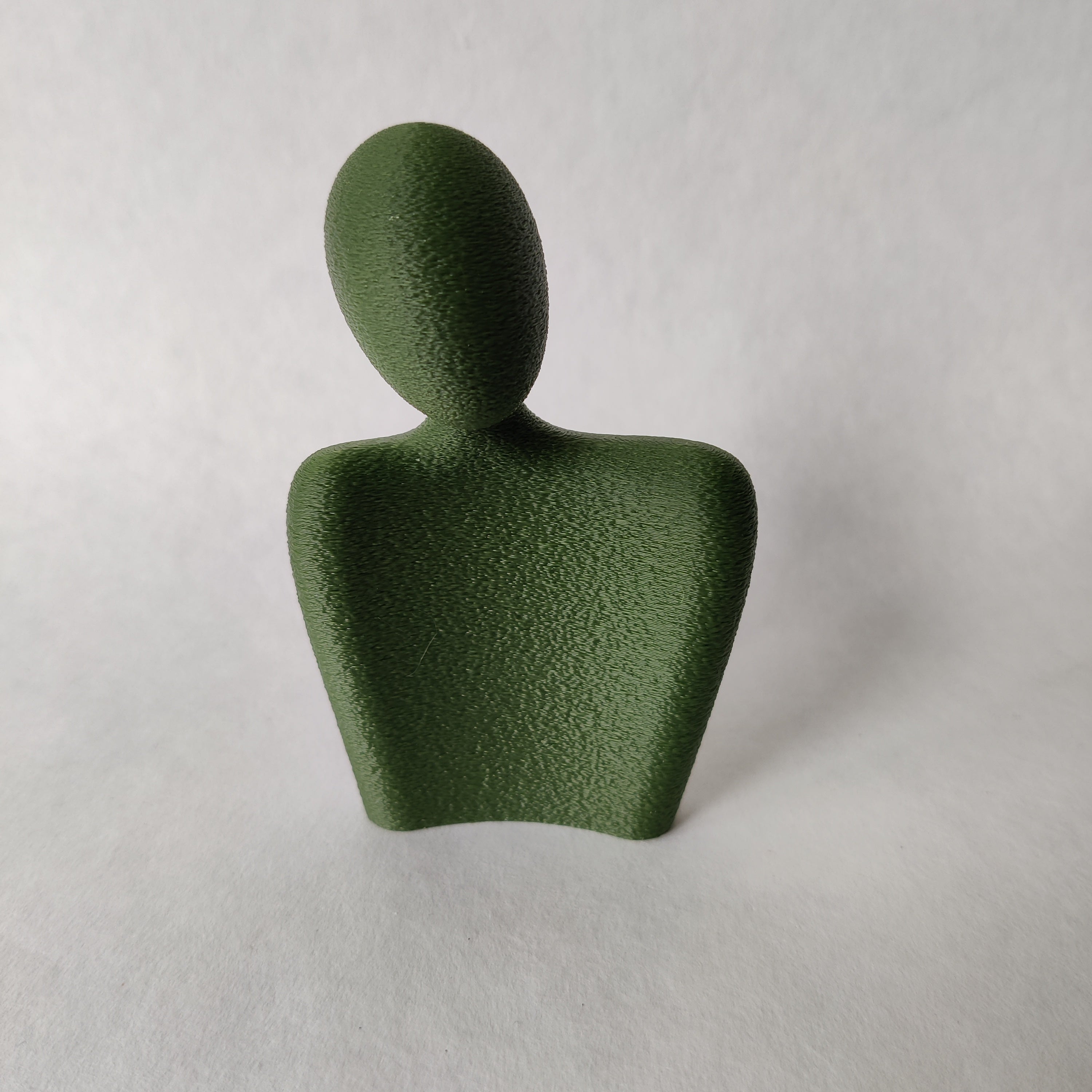 Liefdeskoppel klein beeldje in olijfgroen - 3D geprint woondecoratie
