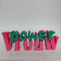 Tekst Power Vrouw | 3D Geprint Accessoire