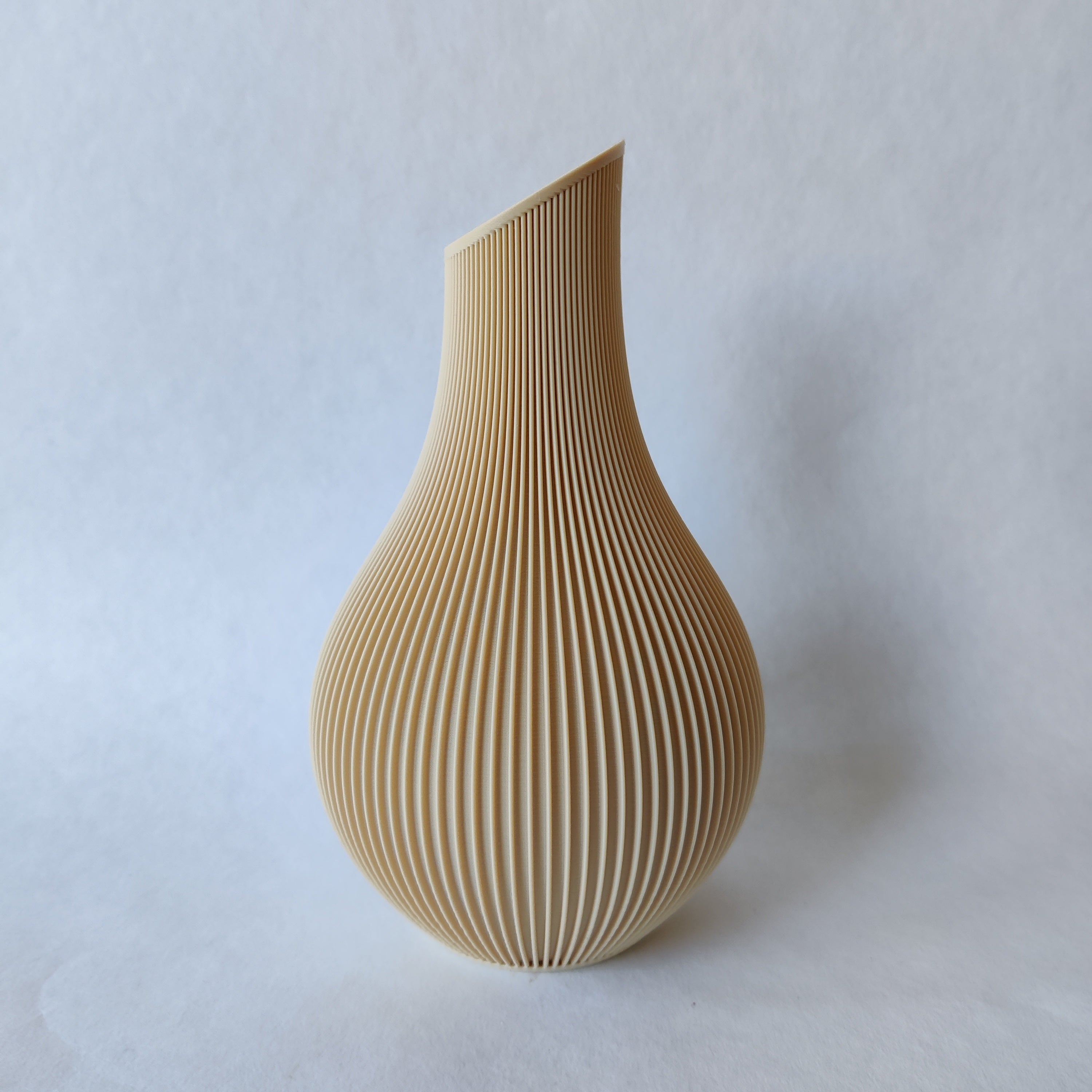 Shizu Japandi Vaas in beige - 3D geprint woondecoratie