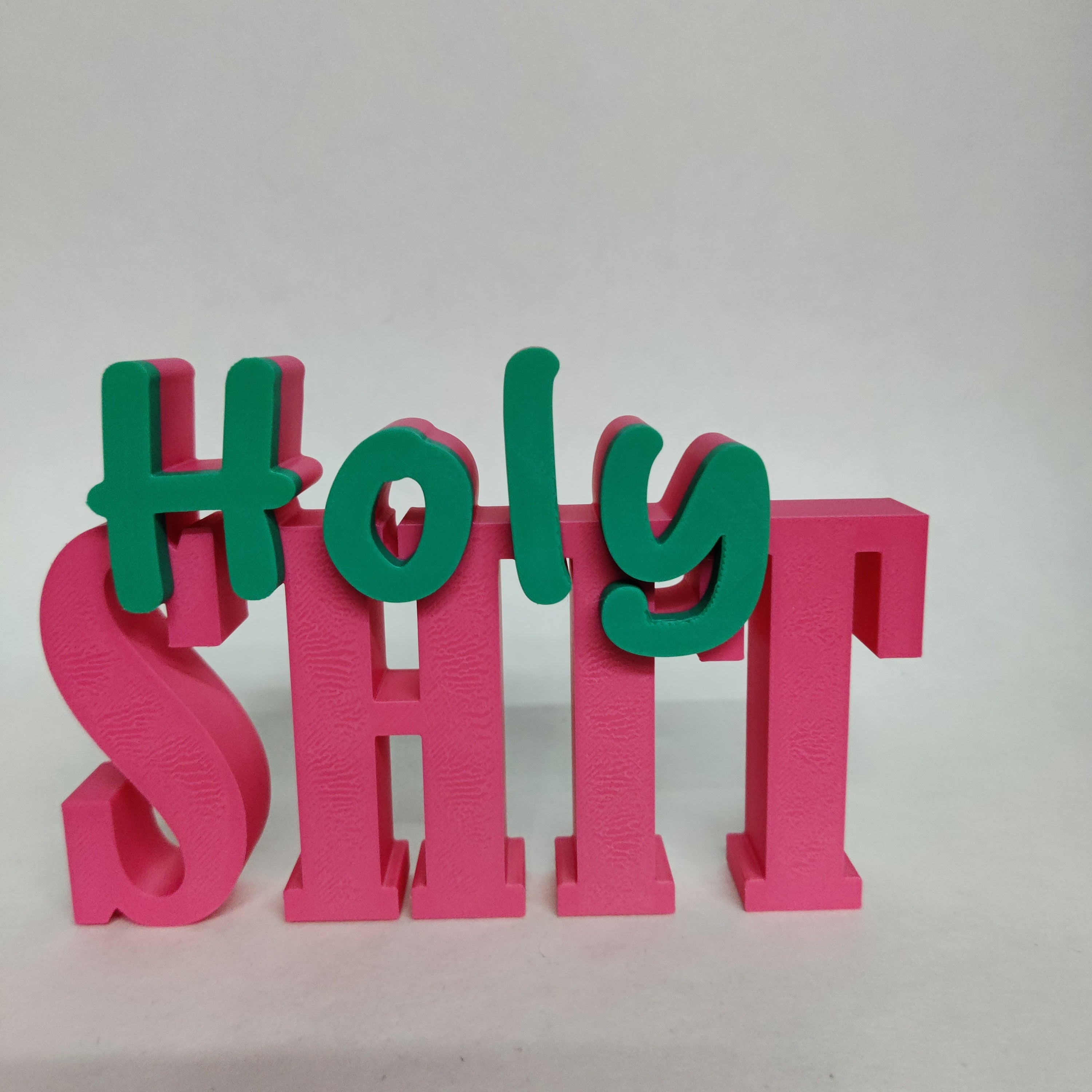 Tekst Holy Shit | 3D Geprint Accessoire