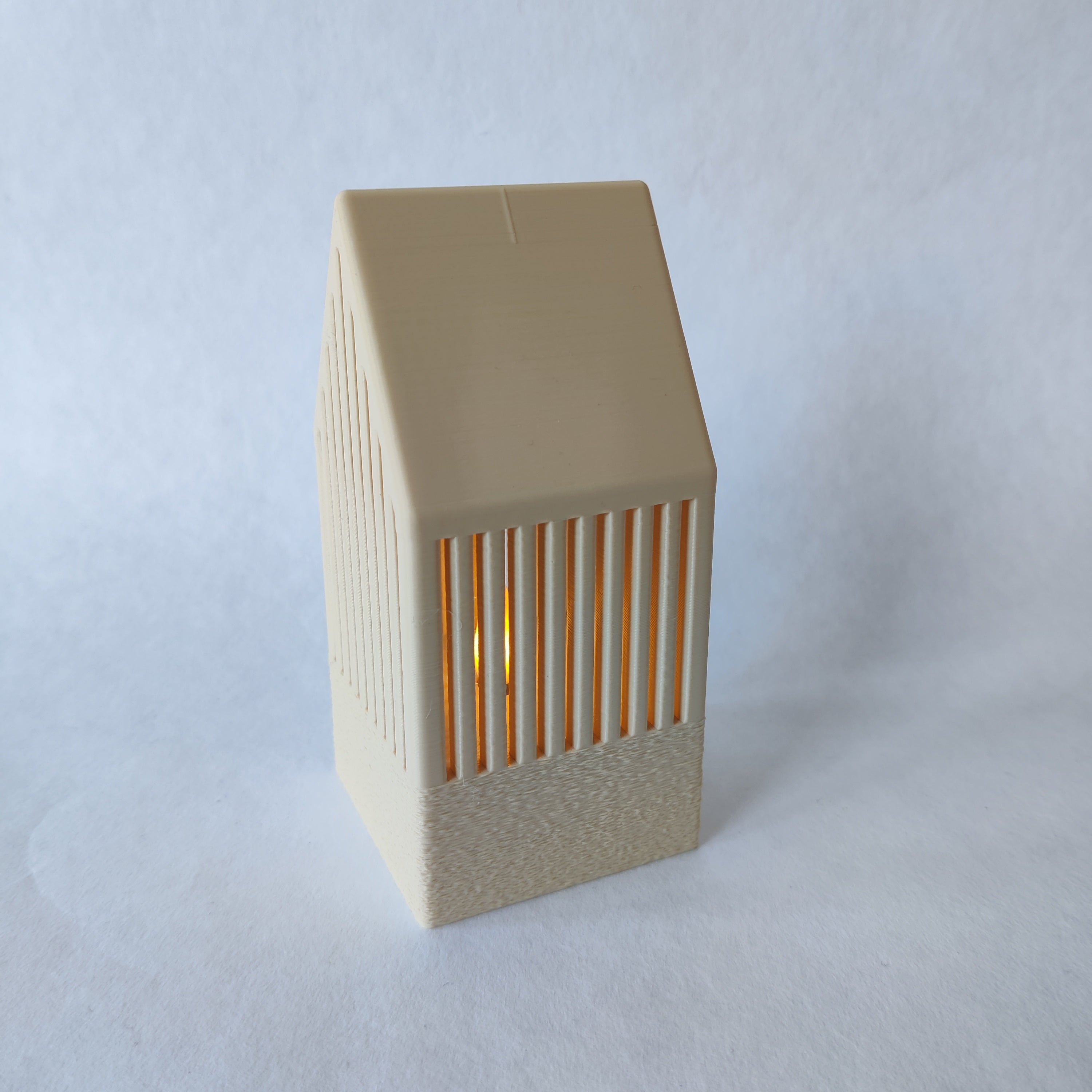 Theelichthouder Huisje in  - 3D geprint woondecoratie
