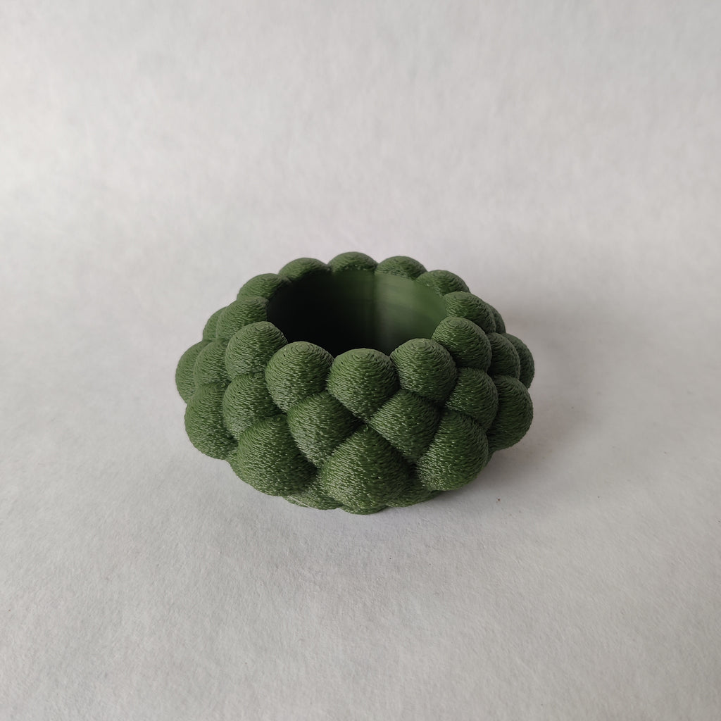 Theelichthouder Bubbly in groen - 3D geprint woondecoratie