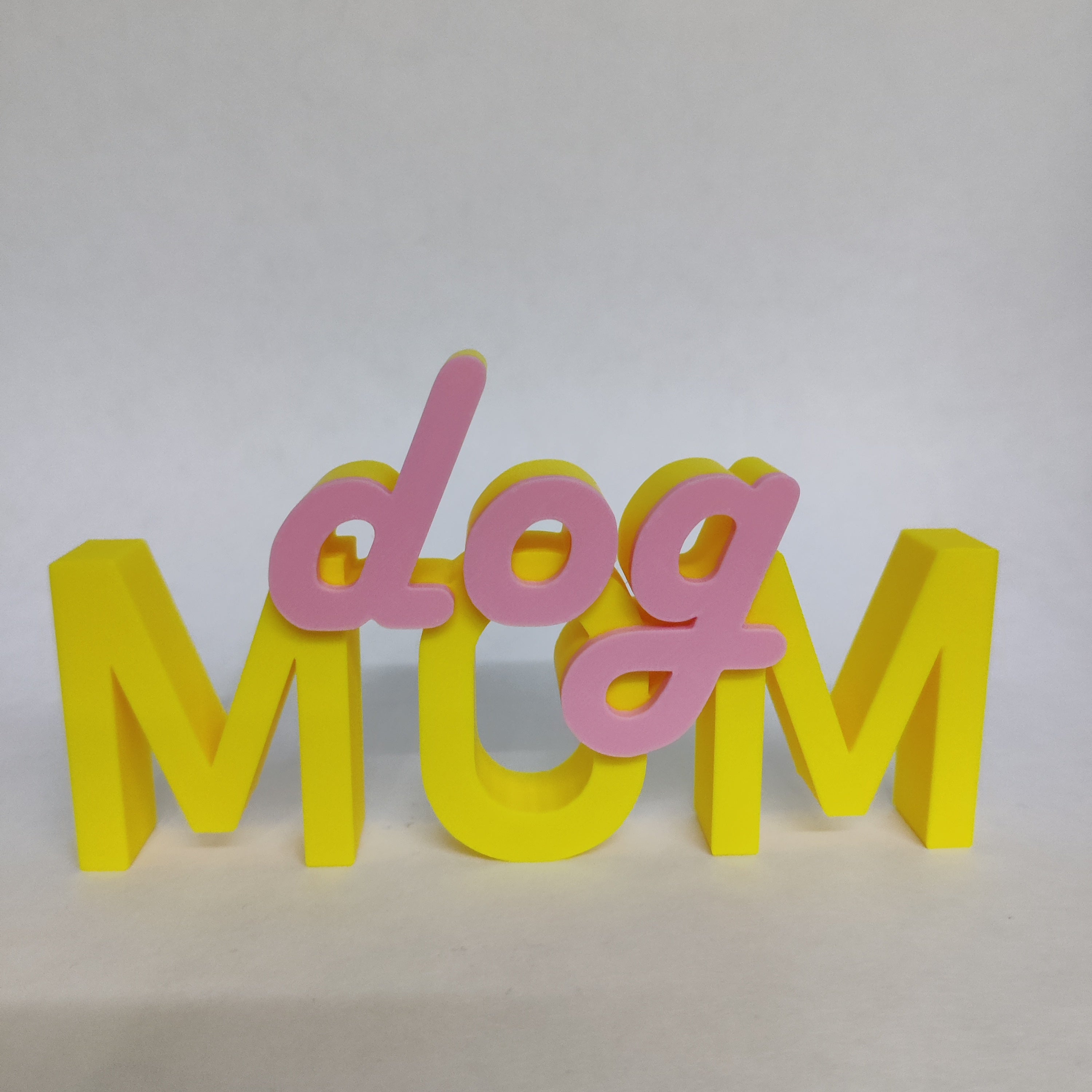 Tekst Dog Mom | 3D Geprint Accessoire