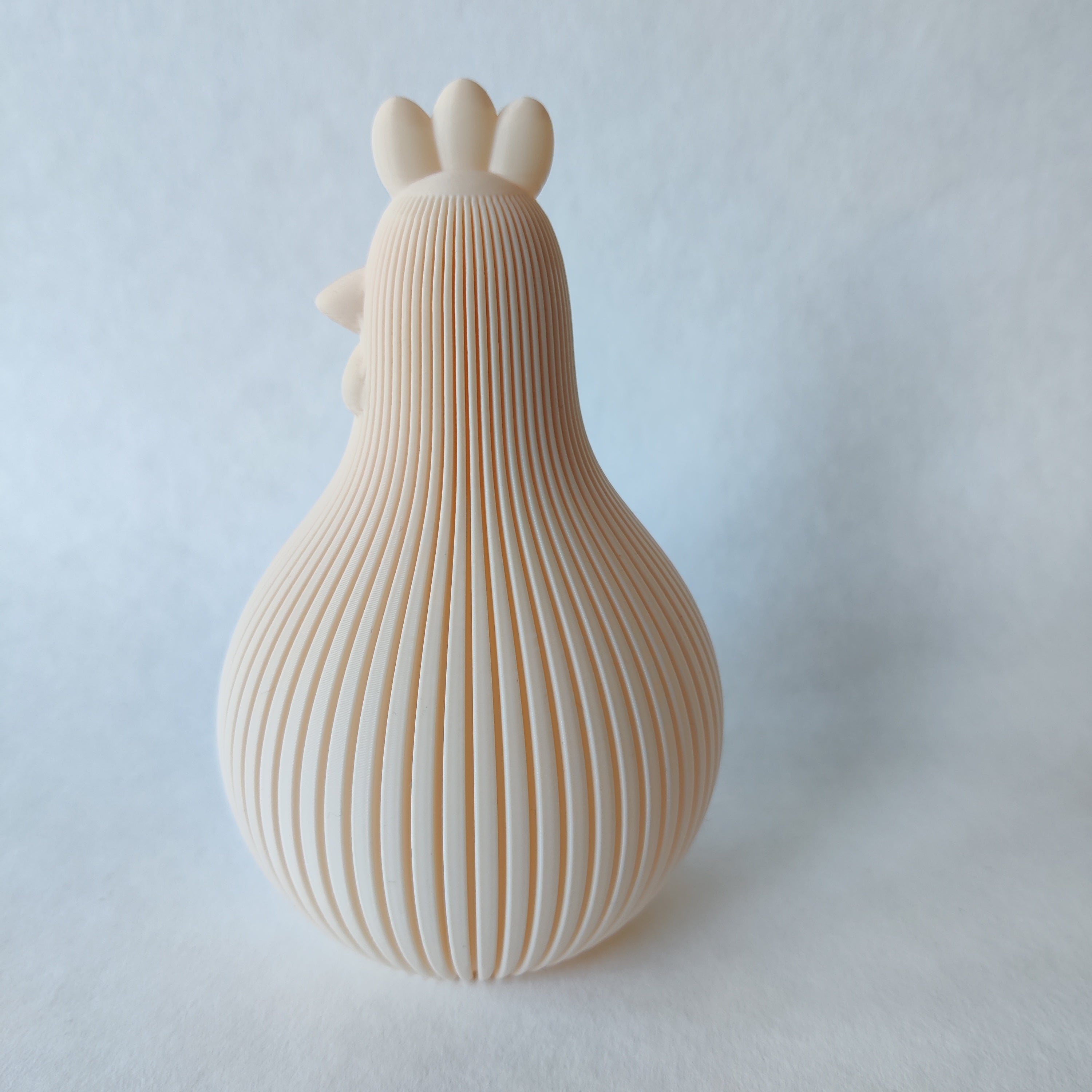 Paasdecoratie kip in huidskleur - 3D geprint woondecoratie