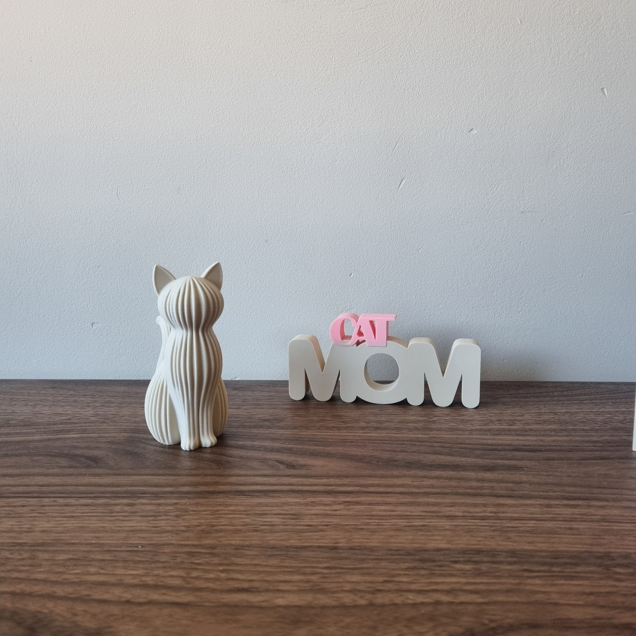 Tekst Cat Mom | 3D Geprint Accessoire